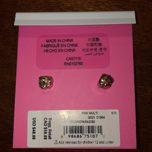 NWT Kate Spade Tropical Paradise Parrot Earrings - Picture 2 of 2